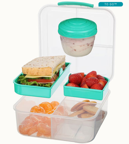 Image of Sistema Bento Cube To Go With Yoghurt Pot 1.25L