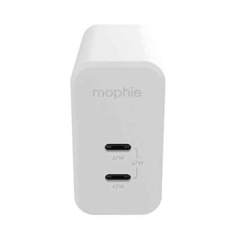Image of Mophie 67W Dual USB-C PD GaN Wall Charger
