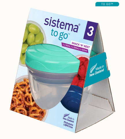 Image of Sistema Snack N Nest To Go 3pk