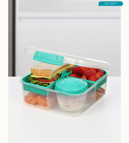 Image of Sistema Bento Cube To Go With Yoghurt Pot 1.25L