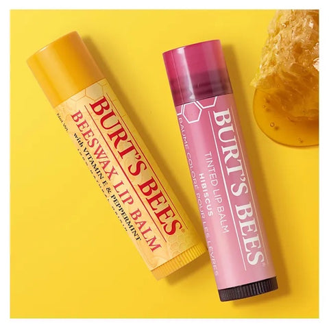 Image of Burt's Bees Beeswax Lip Balm And Hibiscus Tinted Lip Balm Gift Set - LIMITED EDITION