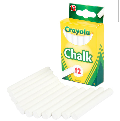 Image of Crayola Chalk White 12pk