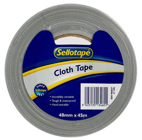 Image of Sellotape 1346S Cloth Tape Silver 48mmx45m