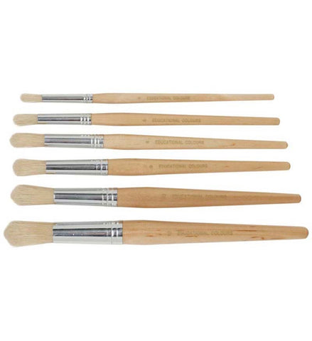 Image of EC Paint Brushes Round Hog Hair 60pk