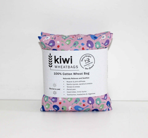 Image of Kiwi Wheat Bag Cotton Sparrow Pink