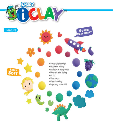 Image of Amos i-Clay Modelling Clay Kit Bakery 18g x 6 pieces