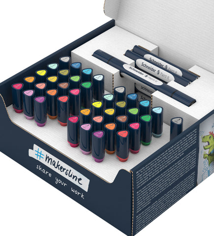 Image of Schneider Twinmarker Paint-It 040 brush+round set V1 52 pieces assorted