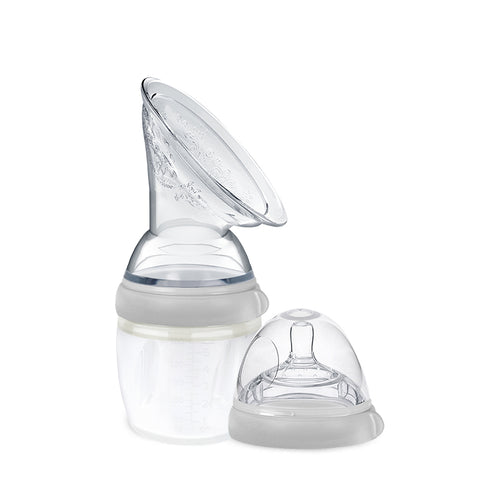 Image of Haakaa Gen3 Silicone Breast Pump and Bottle Top Set Grey 160ml