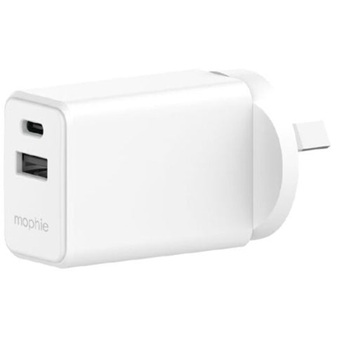 Image of Mophie Essential 30W PD Dual Port Wall Charger - Black Or White