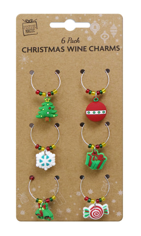Image of Christmas Wine Charms 6pk