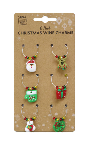 Image of Christmas Wine Charms 6pk