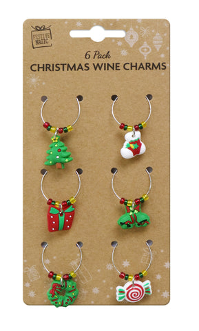 Image of Christmas Wine Charms 6pk