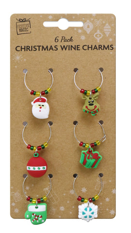 Image of Christmas Wine Charms 6pk