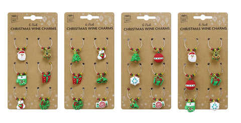 Image of Christmas Wine Charms 6pk