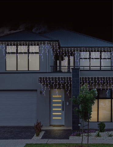 Image of Icicle Snowing Lights With Timer 960