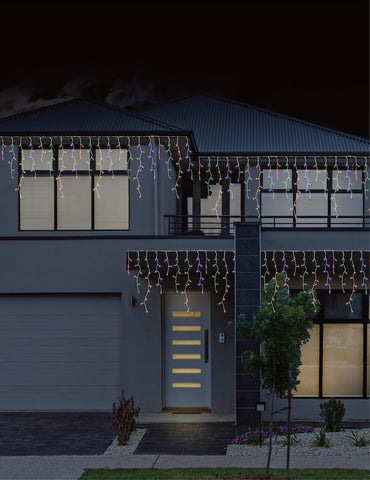 Image of Icicle Snowing Lights With Timer 960