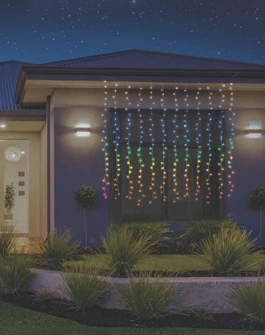 Image of Curtain LED Connectable Lights Rainbow 288