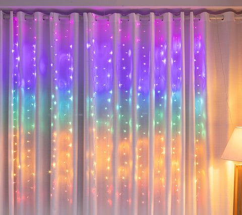 Image of Curtain LED Connectable Lights Rainbow 288