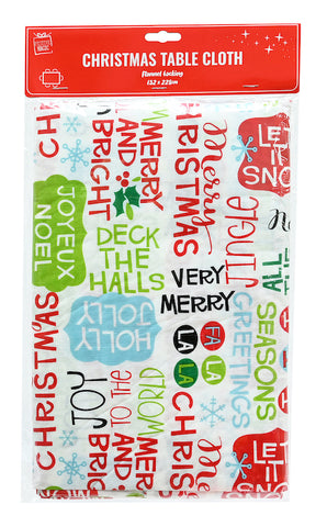 Image of Christmas Flannel Back Table Cloths 1.32m x 2.29m