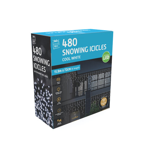 Image of Icicle Falling Snow Lights LED Flashing 480