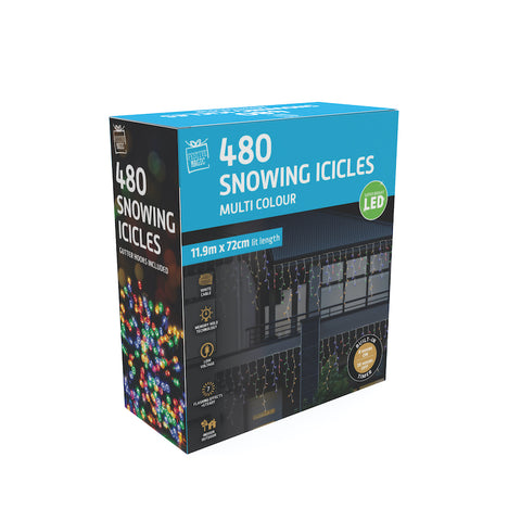 Image of Icicle Falling Snow Lights LED Flashing 480