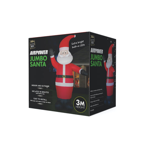 Image of Air Powered Jumbo Waving Santa 3m