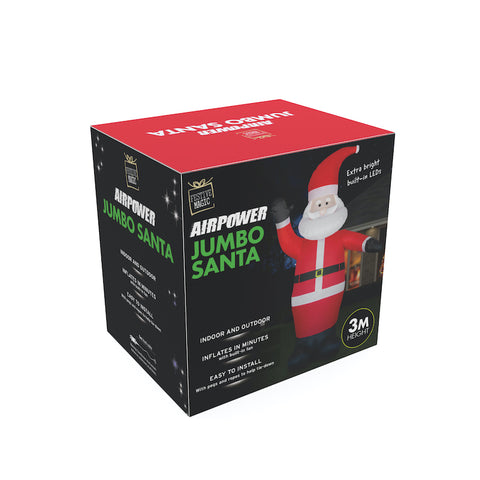 Image of Air Powered Jumbo Waving Santa 3m