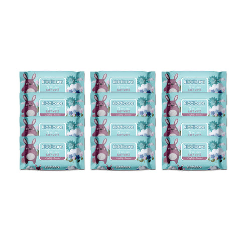Image of Kiddicare Baby Wipes Lightly Scented Carton (12x72s) 864wipes