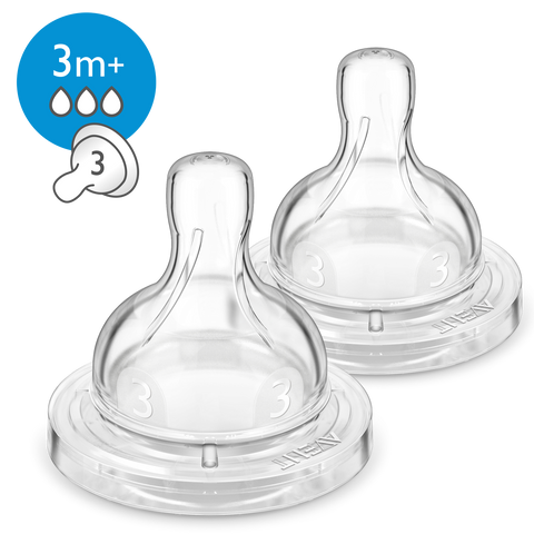 Image of Avent Anti Colic Medium Flow Teat 3m+ 2pk