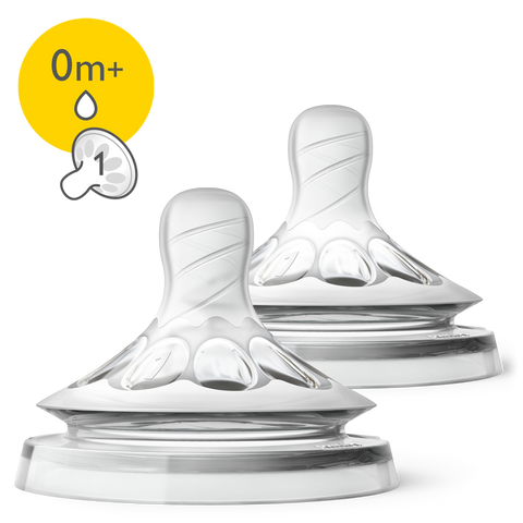 Image of Avent Natural Newborn Flow Teat 0m+ 2pk