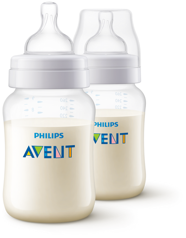 Image of Avent Anti Colic Bottle 1m+ 260ml 2pk