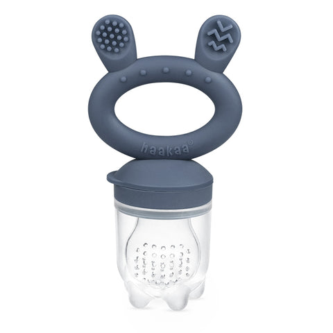 Image of Haakaa Fresh Food Feeder and Teether Steel Blue