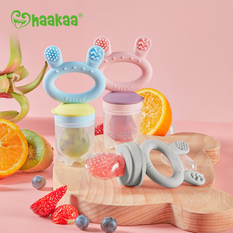 Image of Haakaa Fresh Food Feeder and Teether Slate Grey