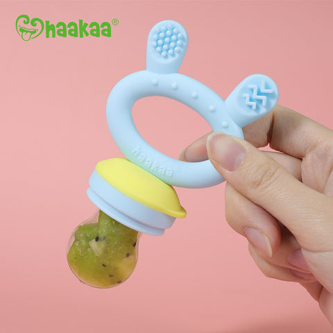 Image of Haakaa Fresh Food Feeder and Teether Blue
