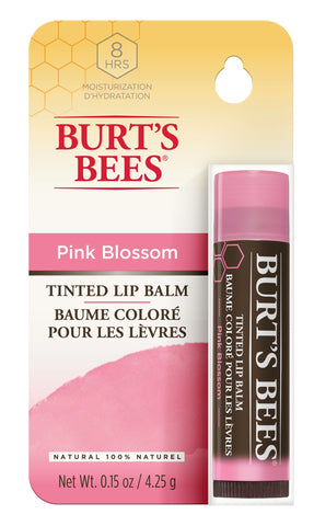 Image of Burt's Bees Tinted Lip Balm Pink Blossom 4.25g