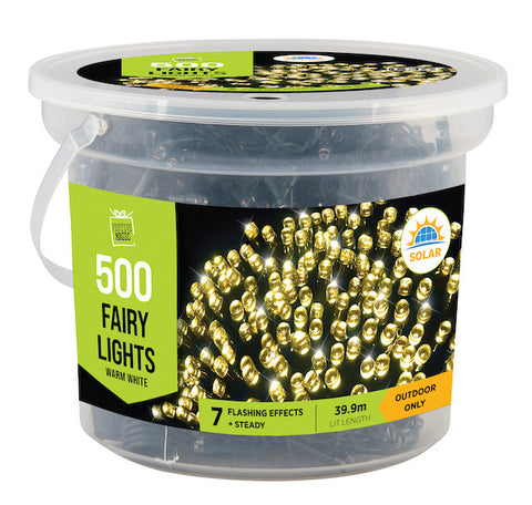 Image of Solar LED Fairy Lights 500