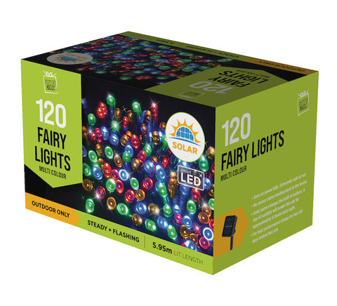 Image of Solar LED Fairy Lights 120
