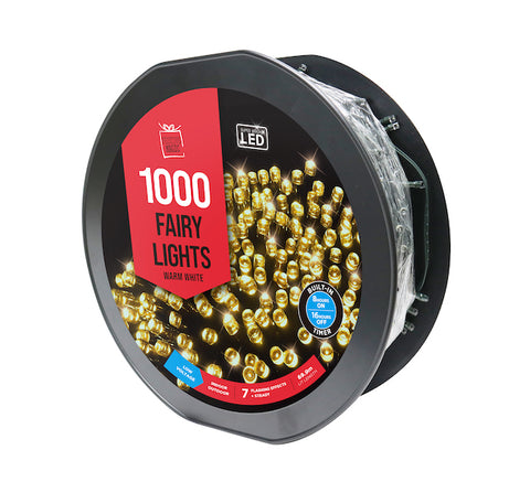 Image of Fairy Lights LED Flashing With Timer 1000