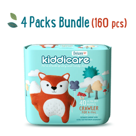 Kiddicare Deluxe Crawler Nappies 160s (4x40pk) Size 3