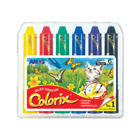 Amos Colorix Silky Crayon Classic Colours 6pk