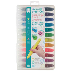 EC First Creations Easi-Grip 3 In 1 Crayons 12pk