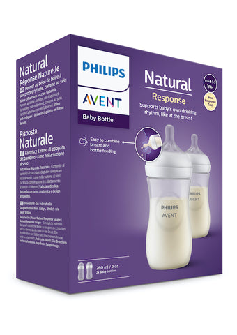 Image of Avent Natural Response Bottle 260ml 2pk