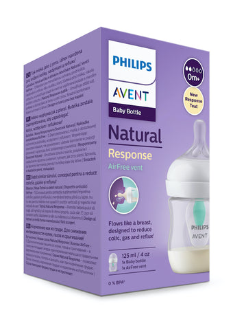 Image of Avent Natural Response Bottle With AirFree Vent 125ml