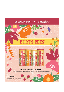 Burt's Bees Superfruit Assorted Lip Balm 4pk LIMITED EDITION