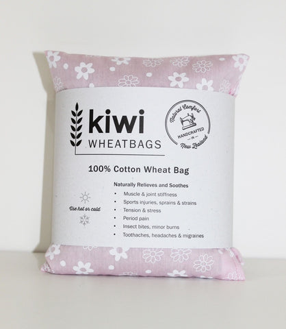 Image of Kiwi Wheat Bag Cotton Daisies Pink