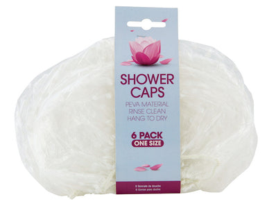 Shower Caps Reusable 6pk