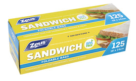 Zeus Sandwich Bags 16x14cm 125pk
