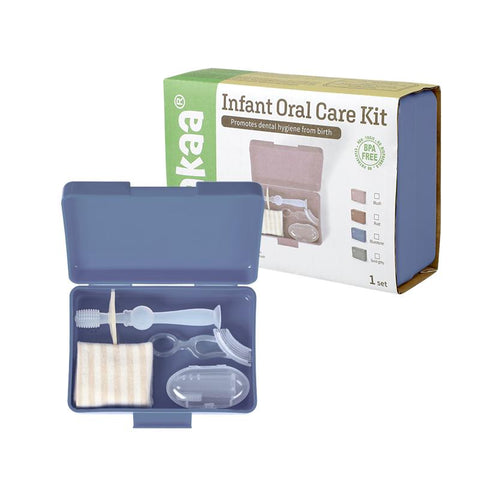 Image of Haakaa Infant Oral Care Kit Bluestone