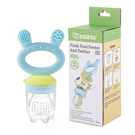 Haakaa Fresh Food Feeder and Teether Blue