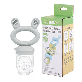 Haakaa Fresh Food Feeder and Teether Slate Grey